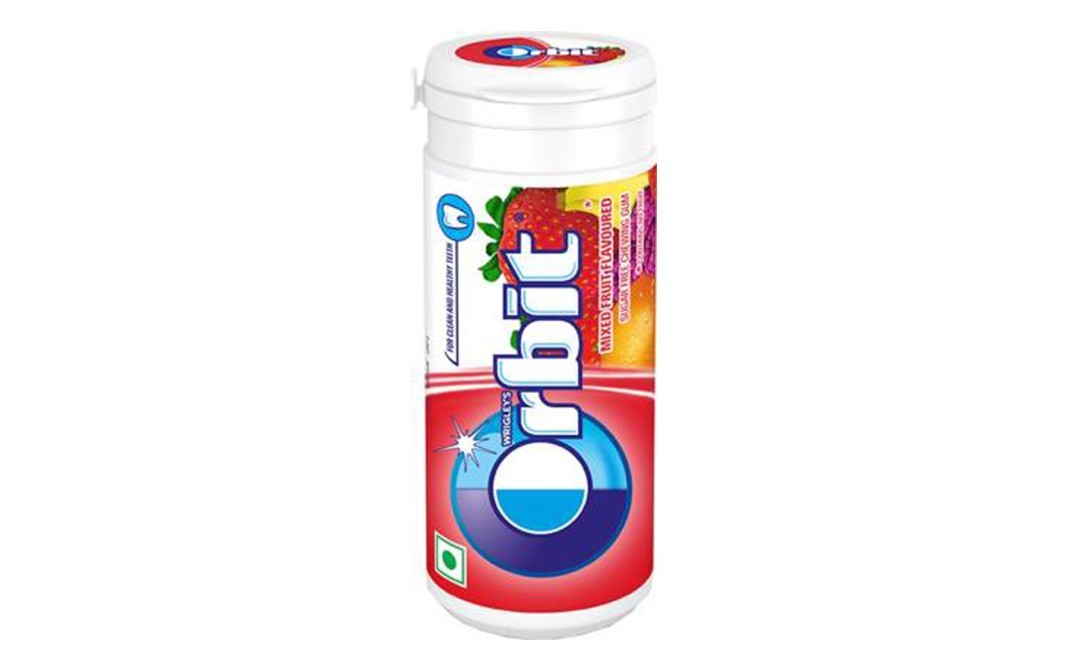 Orbit Sugar Free Mixed Fruit Chewing Gum    Plastic Bottle  22 grams